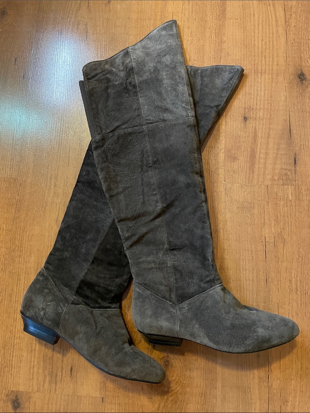 Chinese Laundry Faux Suede Over-the-Knee Brown Boots
